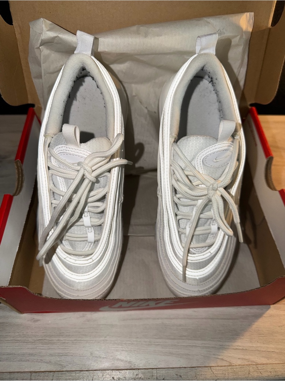 Nike Air Max 97 Triple White - Women’s - Picture 4 of 6